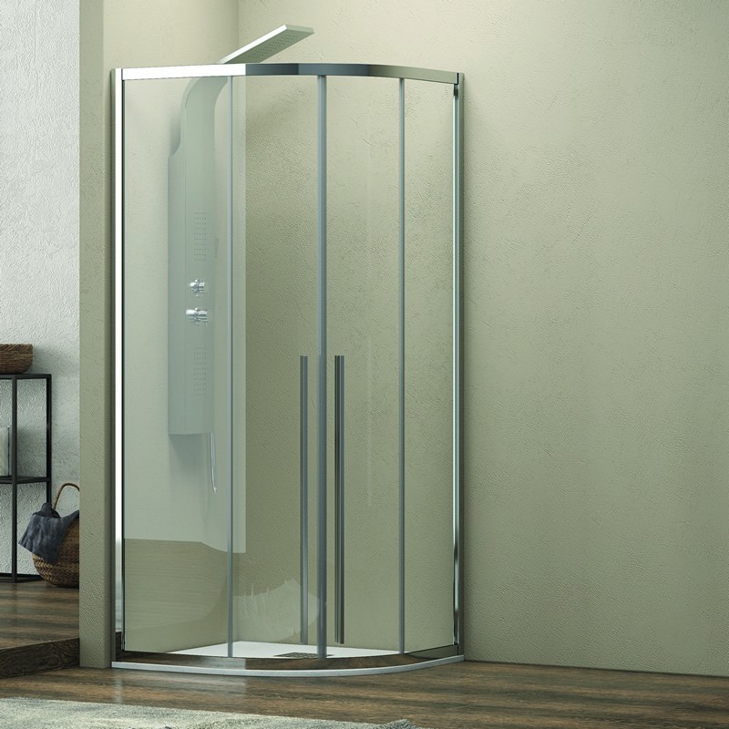 Cabina doccia 80x80 semicircolare vetro 8mm anticalcare altezza 200 KE2000 kamalu - 8