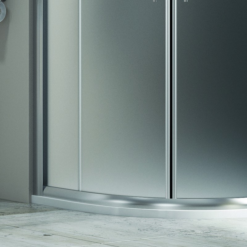 Box doccia semicircolare 90x90 vetro satinato anticalcare KF2000 kamalu - 6