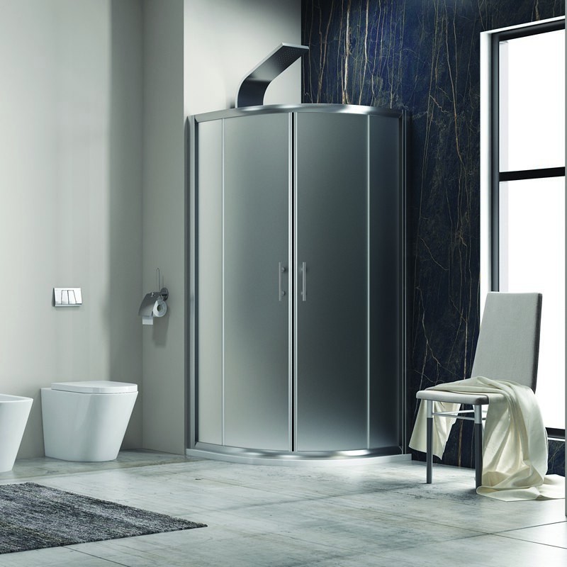 Box doccia semicircolare 90x90 vetro satinato anticalcare KF2000 kamalu - 9