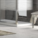 Box doccia angolare 120x70 vetro serigrafato apertura scorrevole  K410NS kamalu - 8