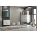 Box doccia 170x90 cm altezza 180cm vetro serigrafato K410NS kamalu - 9