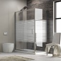 Box doccia 170x90 cm altezza 180cm vetro serigrafato K410NS kamalu - 11