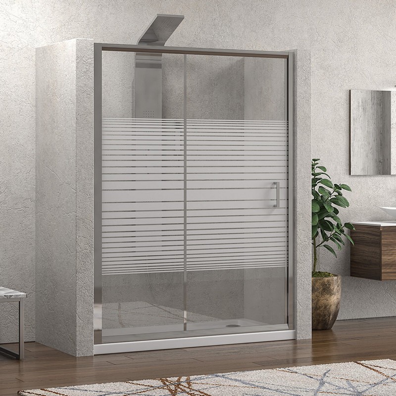 Cabina Nicchia vetro serigrafato 170cm altezza 180cm K410N kamalu - 8