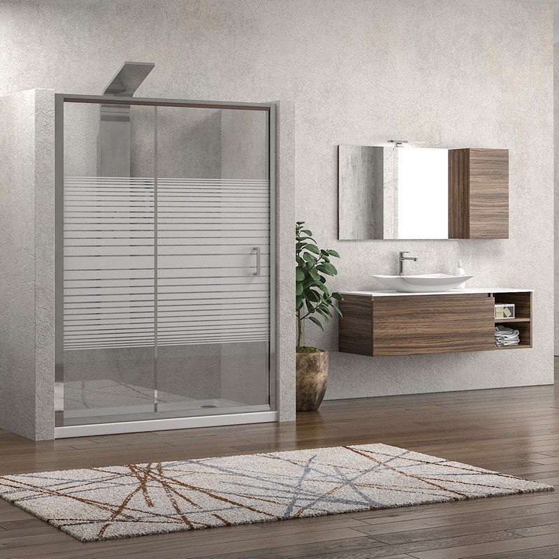 Nicchia cristallo serigrafato 140cm altezza 180cm K410N kamalu - 8