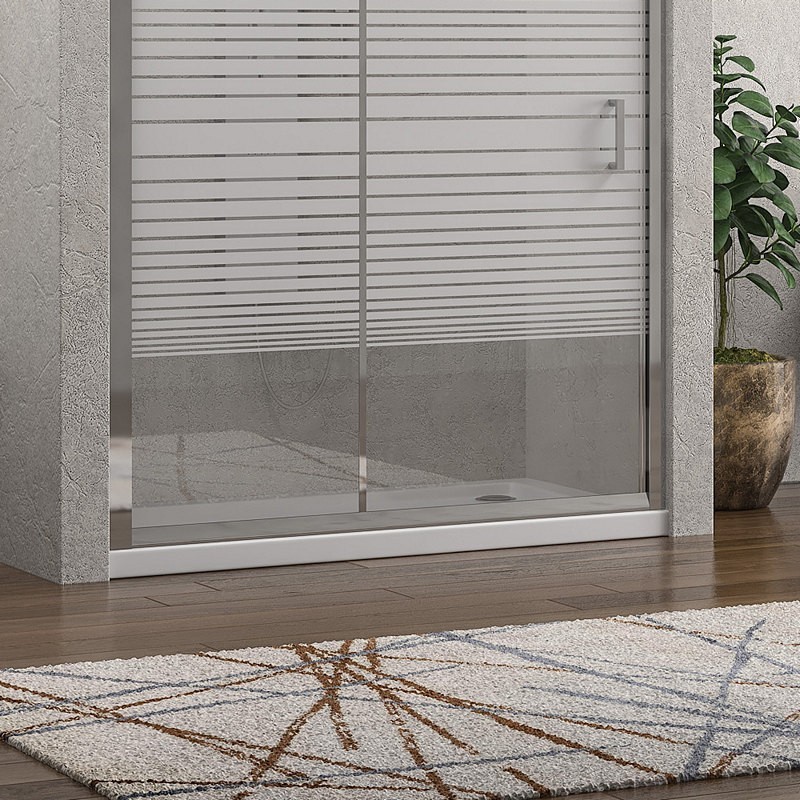 Doccia nicchia 100cm vetro serigrafato altezza 180cm K410N kamalu - 5