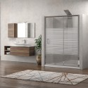 Doccia nicchia 100cm vetro serigrafato altezza 180cm K410N kamalu - 7