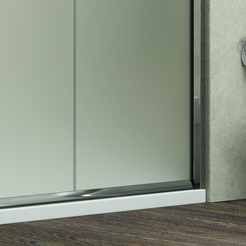 Doccia nicchia 110cm vetro satinato anticalcare KF5000 kamalu - 7