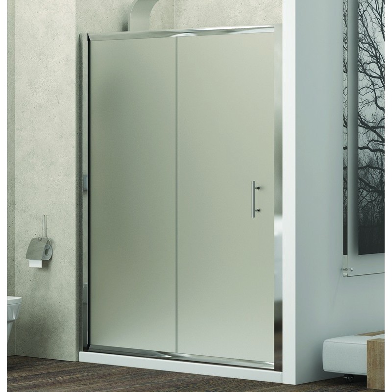 Porta doccia nicchia 100cm vetro satinato anticalcare KF5000 kamalu - 1