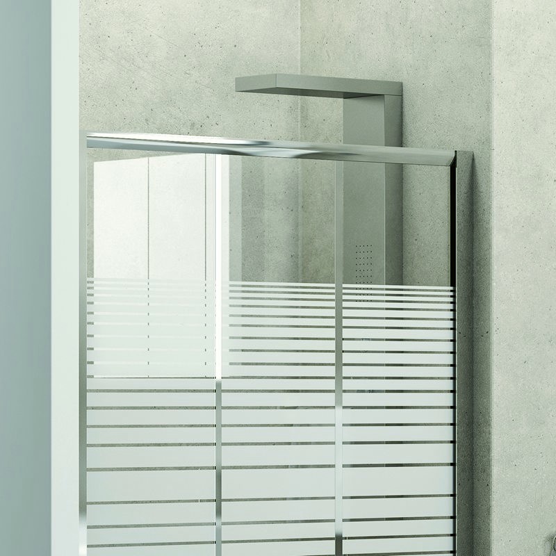 Porta doccia 115cm vetro serigrafato altezza 180cm KP3000 kamalu - 7