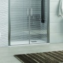 Nicchia doccia due battenti 85cm vetro trasparente KS2800 Saloon Kamalu