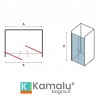 Porta doccia saloon 145-150cm vetro trasparente KS2800 Saloon kamalu - 3