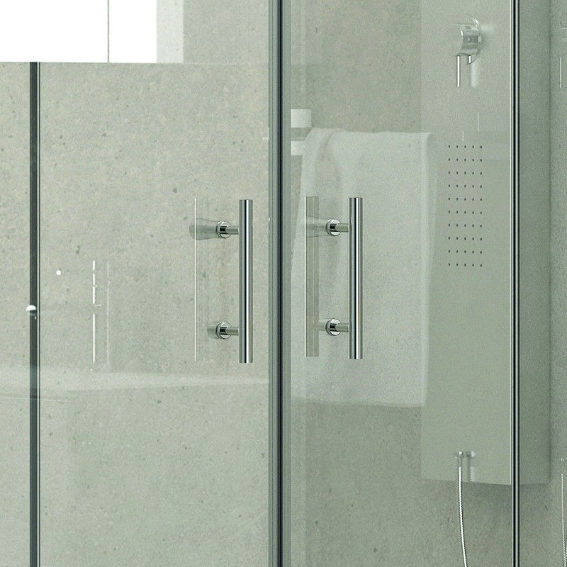 Doccia nicchia 190cm doppie porte scorrevoli centrali KF6000 kamalu - 6