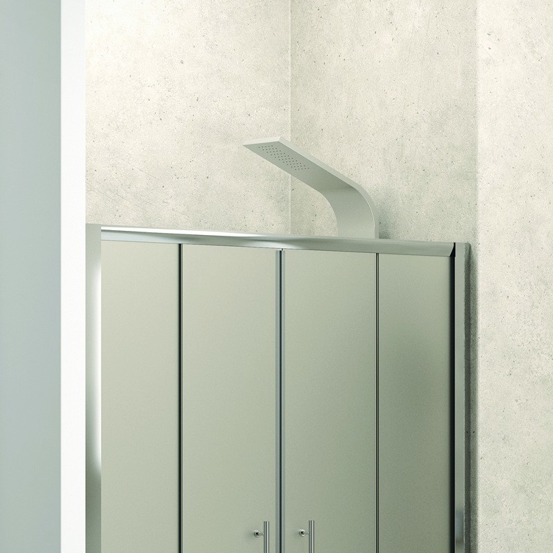 Nicchia doccia 160cm vetro opaco apertura doppio scorrevole KF6000 kamalu - 6
