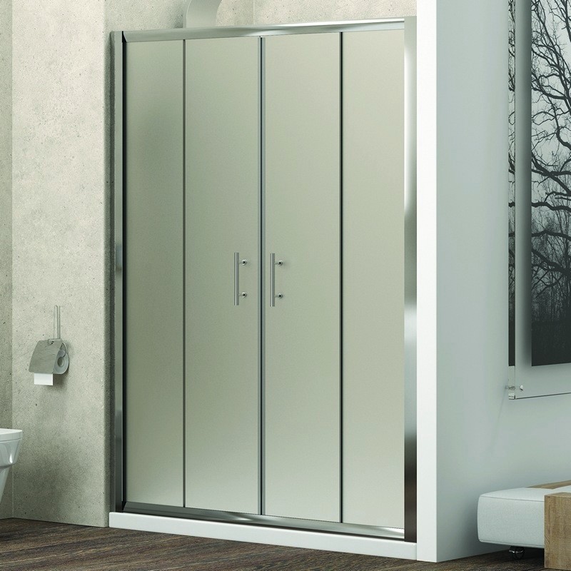 Doccia un lato 190 cm vetro satinato apertura centrale KF6000 kamalu - 8