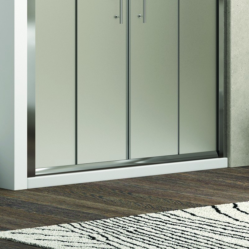 Doccia un lato 190 cm vetro satinato apertura centrale KF6000 kamalu - 6