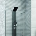 Box doccia porta battente 105cm cristallo trasparente KS5000 kamalu - 8