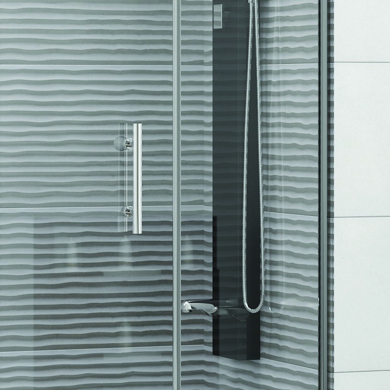 Doccia 130cm con anta battente + 2 fissi laterali KPX6000 kamalu - 5