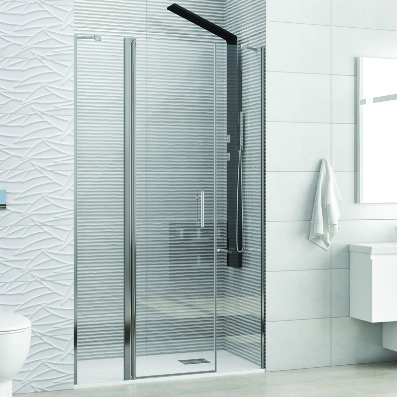 Doccia 130cm con anta battente + 2 fissi laterali KPX6000 kamalu - 2
