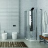 Box doccia 90x90 semicircolare ante battenti KPX2000 kamalu - 1