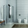 Box doccia 90x90 semicircolare ante battenti KPX2000 kamalu - 10