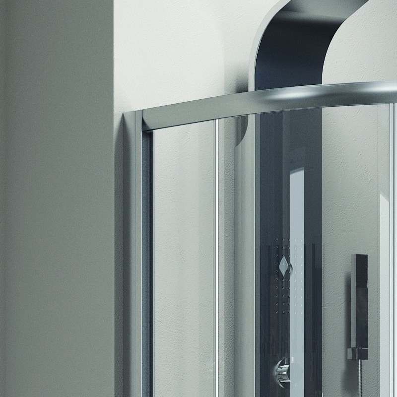 Box doccia 80x80 cristallo 6 mm semicircolare KF2000 kamalu - 6
