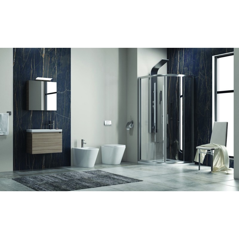 Box doccia 80x80 cristallo 6 mm semicircolare KF2000 kamalu - 9