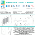 Box doccia 130x80 angolo 6mm anticalcare KF5000S kamalu 