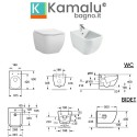 WC sospeso in ceramica design moderno modello Marie-S kamalu - 4