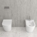 Vaso wc a terra moderno in ceramica sedile soft-close modello KLEA-IS kamalu 