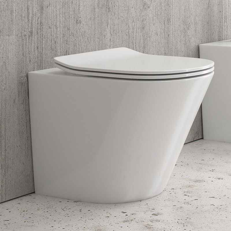 Vaso wc a terra moderno in ceramica sedile soft-close modello KLEA-IS