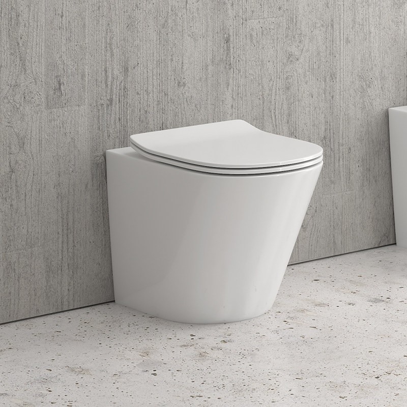 Vaso wc a terra moderno in ceramica sedile soft-close modello KLEA-IS