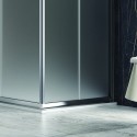 Box doccia 120x70 cm angolare cristallo satinato Kamalu