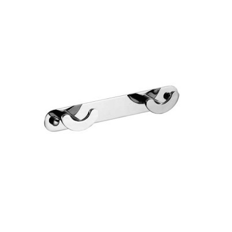 Appendino con due ganci ideale per Hotel e Locali ottone cromato modello KO-3571 kamalu bagno