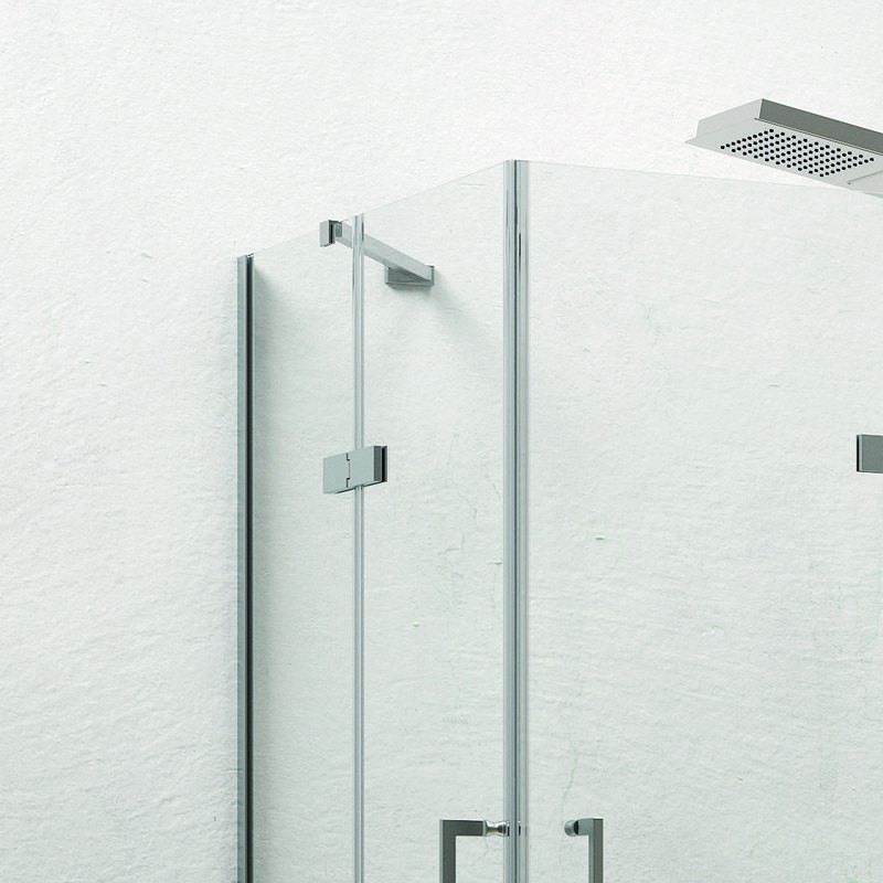 Box doccia angolo 100x70 a due ante battenti vetro anticalcare KT1000 kamalu - 3