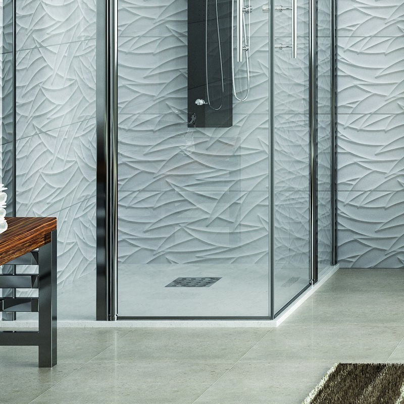 Cabina doccia angolare 90x90 a doppio battente K1200 kamalu - 5