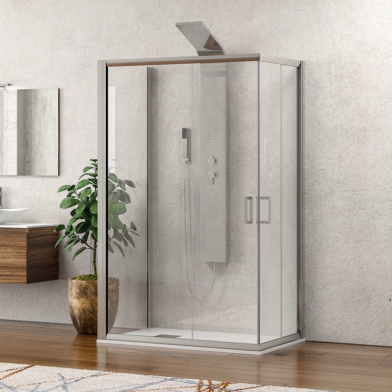 Box 3 lati 80x80x80 altezza 180 vetro trasparente KNF1003 kamalu - 2