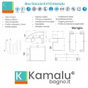 Box doccia 3 lati 90x90x90 altezza 180 vetro opaco K410 kamalu - 6