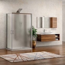 Box doccia 3 lati 80x120x80 altezza 180 vetro opaco K410 kamalu - 1