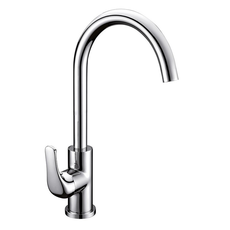 Miscelatore cucina canna girevole ottone cromato K-21650 kamalu - 1