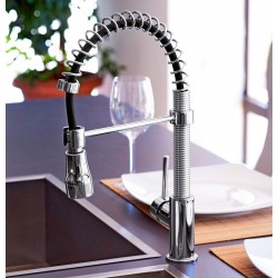 Miscelatore cucina semiprofessionale bocca a molla orientabile K-21556