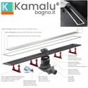 Canalina doccia 65cm con coperchio in vetro nero CN-650 kamalu - 3