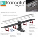 canalina per doccia 45cm con coperchio in vetro bianco CB-450 kamalu - 4