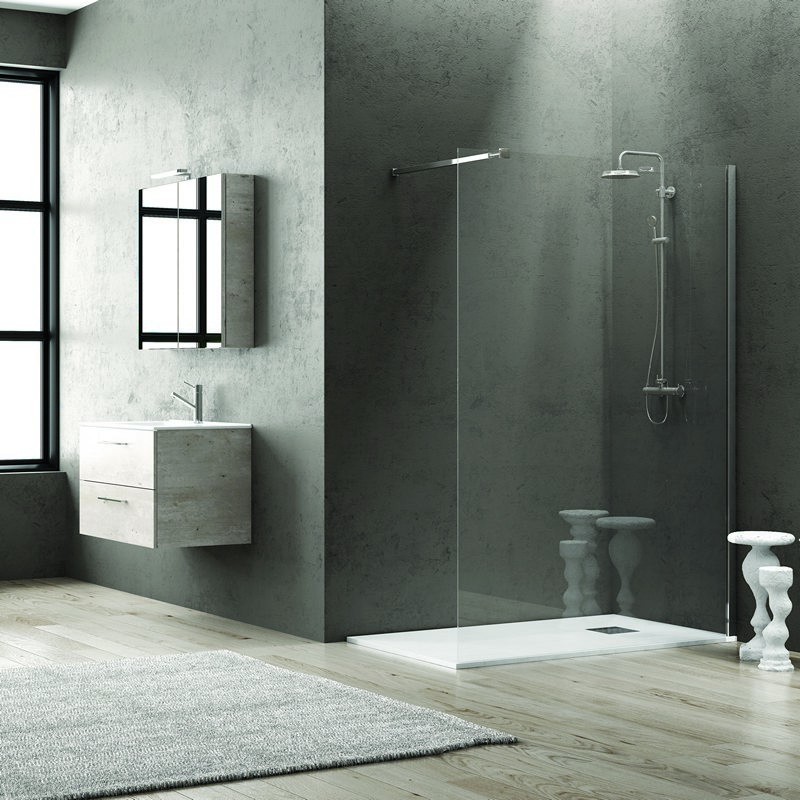 Doccia walkin 170cm Walk-in cristallo trasparente  KW1000 kamalu - 6