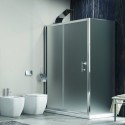 Box doccia 120x80 angolare con scorrevole vetro opaco anticalcare KF5000S kamalu - 1
