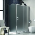 Box doccia 120x80 angolare con scorrevole vetro opaco anticalcare KF5000S kamalu - 2