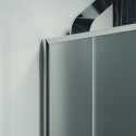 Box doccia 120x80 angolare con scorrevole vetro opaco anticalcare KF5000S kamalu - 4