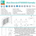 Box doccia 120x80 angolare con scorrevole vetro opaco anticalcare KF5000S kamalu - 7