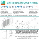 Box doccia 140x90 ad angolo vetro satinato anta scorrevole KF5000S kamalu - 3