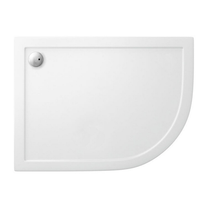 Piatto doccia 120x90 semicircolare versione sinistra KAM-1200 kamalu - 1