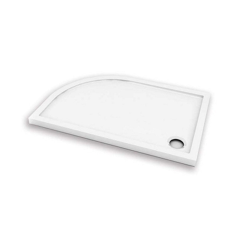 Piatto doccia 100x80 semicircolare versione sinistra KAM-1000 kamalu - 2
